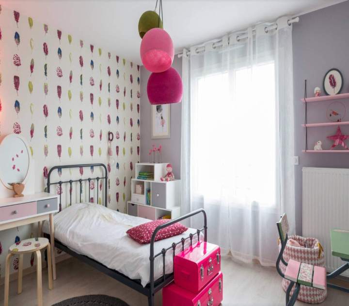 Papier peint décoratif chambre Rennes